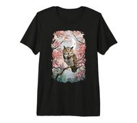 Owl Bird Wisdom Night Hunter Flying Silent Premium T-Shirt