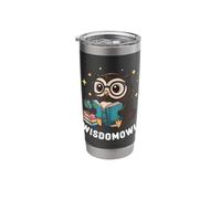 Owl Book Glasses Wisdomowl Reader Cute Kawaii Stainless Steel Insulated Tumbler
