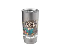 Owl Book Glasses Wisdomowl Reader Cute Kawaii Stainless Steel Insulated Tumbler