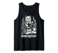 Owl Book Lover Coffee Reading Library Woodland Art Tank Top