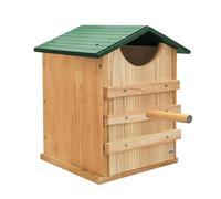 Owl Box 35.5x25.4cm Waterproof Habitat with Bird Stand | Wooden Owl Shelter with Mounting Screws for Yard Tree Wildlife Woodpecker Sparrow Watching