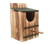 Owl Box Wooden Shelter | Carbonized Squirrel Houses for Outside for Birds Pigeon Hummingbird Garden Outdoors Window Home Porch Winter Decor