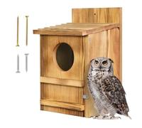 Owl Boxes for Outside 36.8x22.8cm Waterproof Habitat with Bird Perch