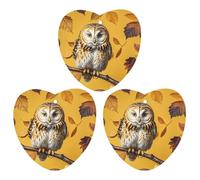 Owl Branch Car Air Freshener, 3 Pcs Love form Hanging Air Freshener Cards, Long Lasting Fragrance Scented Cards for Car, Home, Office Black-style
