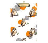 Owl Branch Clipboards Writing Board Cute Decorative Letter Size Clipboards with Low Profile Metal Clip for Teacher Student Lawyer Nurse