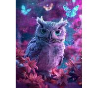 Owl Butterfly Jigsaw Puzzle 6000 Piece, Puzzles for Adults 6000, The Impossible Challenge, Jigsaw Puzzle Games Classic Educational, Wooden Puzzles, for Home Wall Decoration Gift FNKL1-709