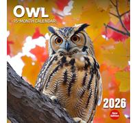 Owl Calendar 2026: Silent wings and wise stares captured in mystical forest light