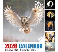 Owl Calendar 2026: Silent wings and wise stares captured in mystical forest light