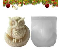 Owl Candle Mold - 3D Silicone Caster, Animal Shaped Mold | Easy Release Crafting Tool, Reusable Owl Form for Soap Making, Decorative Wax Projects, Desserts, Beginner Art