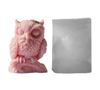 Owl Candle Mould, Reusable 3D Owl Crafting in Silicone, Easy Release Animal Casting for Soap, Chocolate, Family Couple Hands On Fun, Home Decor Project 3.15 x 2.36 x 3.43 inches