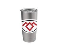 Owl Cave Oval Red Stainless Steel Insulated Tumbler