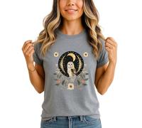 Owl Celestial Animals Womens T-Shirt Ladies Tee Mystical Night Sky Graphic L (16-18)