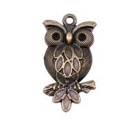 Owl Charms For Beginner Jewelry Makers, 30x16mm, Antique Bronze Color, 10 Pieces