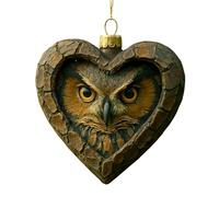Owl Christmas Ornaments | Owl Christmas Tree Decorations | 2D Acrylic Flat Wooden Animal Holiday Tree Ornaments | Rustic Owls Hanging Pendant for Owls Lovers Holiday Home Decor