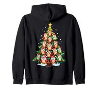 Owl Christmas Tree Funny Hoot Holiday Cute Owl Zip Hoodie