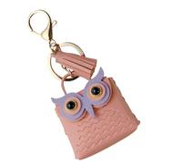 Owl Coin Purse Keychain,Owl Tassel Tiny Purse Key - Owl Leather Keychain Animal Purse Keychain Multifunctional Leather Owl Accessory for Bags