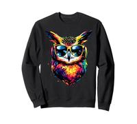 Owl Colorful Rainbow Colors Owl Pop Art Cute Owls Sweatshirt