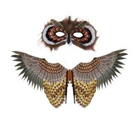 Owl Cosplay Costume Accessories, Animal Owl Costume Set, Owl Wings and Face Cover Cosplay Set | Performance Accessory, Bird Wing Toy for Enf