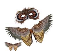 Owl Costume for Kids - 9.06x4.72 inches Halloween Bird Dress Up Set for Children, Creative Owl Masque Wing Costume for Role Play Performance Stage School Carnival Party Masquerade