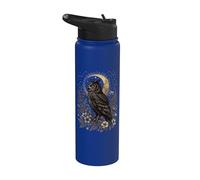 Owl Cottagecore Flowers Stainless Steel Insulated Water Bottle