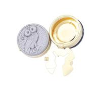 Owl Cufflinks Round Beaded Face Zinc Alloy Toggle Back Accessory for Styling Dress Shirts Evening Attire Owl Cufflink Cuff Accessory Dress Shirt Jewelry Round Relief Shirt Accent Toggle Back