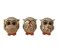 Owl Decorative Figures, Hearing Nothing Seeing, Owl Statue Decorative Figure
