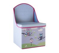 Owl Design Kids Storage Seat, Easy to Maintain Children Bedroom Seat, Adjustable Playroom Seat
