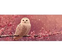 Owl Diamond Painting Kits for Adults, Pattern Cherry Blossoms Diamond Art 5D DIY Full Round Drill Gem Crystal Art Kits Crafts for Adults for Home Room Decor, Bedroom Decor, Gifts 30*60CM -yym260365