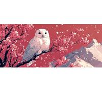 Owl Diamond Painting Kits for Adults, Pattern Cherry Blossoms Diamond Art 5D DIY Full Round Drill Gem Crystal Art Kits Crafts for Adults for Home Room Decor, Bedroom Decor, Gifts 90 * 180cm -yym260339