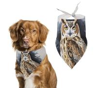 Owl Dog Bandanas Adjustable Bib Handkerchief Party Pet Decorations Cute Dog Triangle Scarfs for Small Medium Puppy Cat Costume Accessory