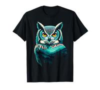 Owl Double Image Exposure Mountains Forest Landscape T-Shirt