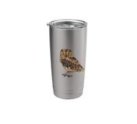 Owl Drawing - Great Grey Owl Stainless Steel Insulated Tumbler