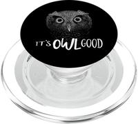 Owl Drawing Optimism Owly Pun It's Owl Good PopSockets PopGrip for MagSafe