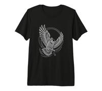 Owl Drawings Vitruvian man in a Circle Premium T-Shirt