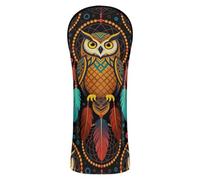 Owl Dreamcatcher Native Indian Feather Golf Head Cover Set Waterproof Headcover with Interchangeable No. Tags for Driver & Fairway Woods