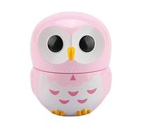 Owl Egg Timer, Owl Shape Kitchen Timers Manual Mechanical Hourglass Function Portable Alarm Clock 2 Minute Timer for Teeth Brushing for Cooking Baking Reading Learning(Pink)