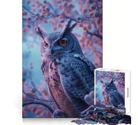 Owl Elegant Sunset Hard Jigsaw Puzzle for Adults 1000 Pieces Boost Memory Soothing Play Premium Cut Perfect Present (38x52cm)