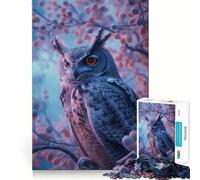 Owl Elegant Sunset Jigsaw Puzzle for Teenagers 1000 Pieces Smart Game Family Time Pattern Assembly Santa Wish Pick (50x75cm)