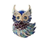 Owl Enamel Brooch Pin - Woodland Animal Lapel Pin Badge - Vintage Small Owl Brooch for Owl Lovers UK