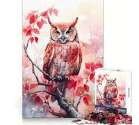 Owl Enchanted Isle 1000 Piece Jigsaw Puzzles for Teenagers Jigsaw Mind Game Toy Home Enjoy Neat Cut Perfect Present (50x75cm)