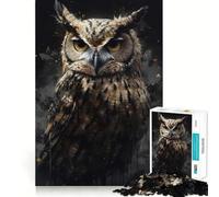Owl Enchanted Isle Adults 1000 Piece Jigsaw Puzzle Brain Challenge Toy Stress Relief Clear Cut Wall Art Decor (38x52cm)