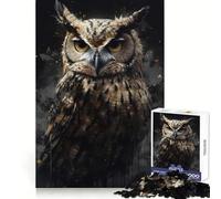 Owl Enchanted Isle Adults 1000 Piece Jigsaw Puzzle Brain Challenge Toy Stress Relief Clear Cut Wall Art Decor (38x52cm)