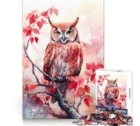 Owl Enchanted Isle Hard Jigsaw Puzzle for Adults 1000 Pieces Boost Memory Soothing Play Premium Cut Perfect Present (38x52cm)