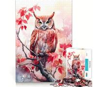 Owl Enchanted Isle Hard Jigsaw Puzzle for Adults 1000 Pieces Boost Memory Soothing Play Premium Cut Perfect Present (38x52cm)
