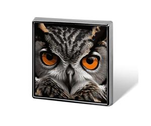 Owl Eyes Lapel Pin Fashion Brooch Pin Cute Button Badges Square Button Pins Enamel Pins Metal Pinback for Hat Shirt Clothing Bags Decoration