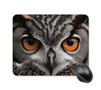 Owl Eyes Mouse Pad 20 * 25cm - Non-Slip Rubber Base Mouse Mat Portable Square Desk Mat for Office, Laptop, Travel, Wireless Mice Mats - Waterproof & Durable Design