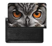 Owl Eyes Passport Holder & Travel Wallet Passport Cover Protector Essentials with Credit Card Slots