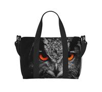 Owl Eyes Printed Travel Duffel Bag for Women Men - Weekend Overnight Bags with Adjustable Shoulder Strap and Handle