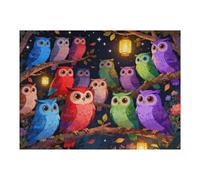 Owl Family Puzzles for Adults 500 Pieces, Jigsaw Puzzles for Adults 500 Piece, Challenging Game Creative Kits, Family Decoration Puzzle 20.5x15 in