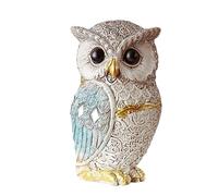 Owl Figures - Owl Figurine | Garden Owl Statues | Goddess Sculpture | Handmade Resin for D-e Sculptures Decorative Ornament for Shelves, Benches, Tables and Rooms